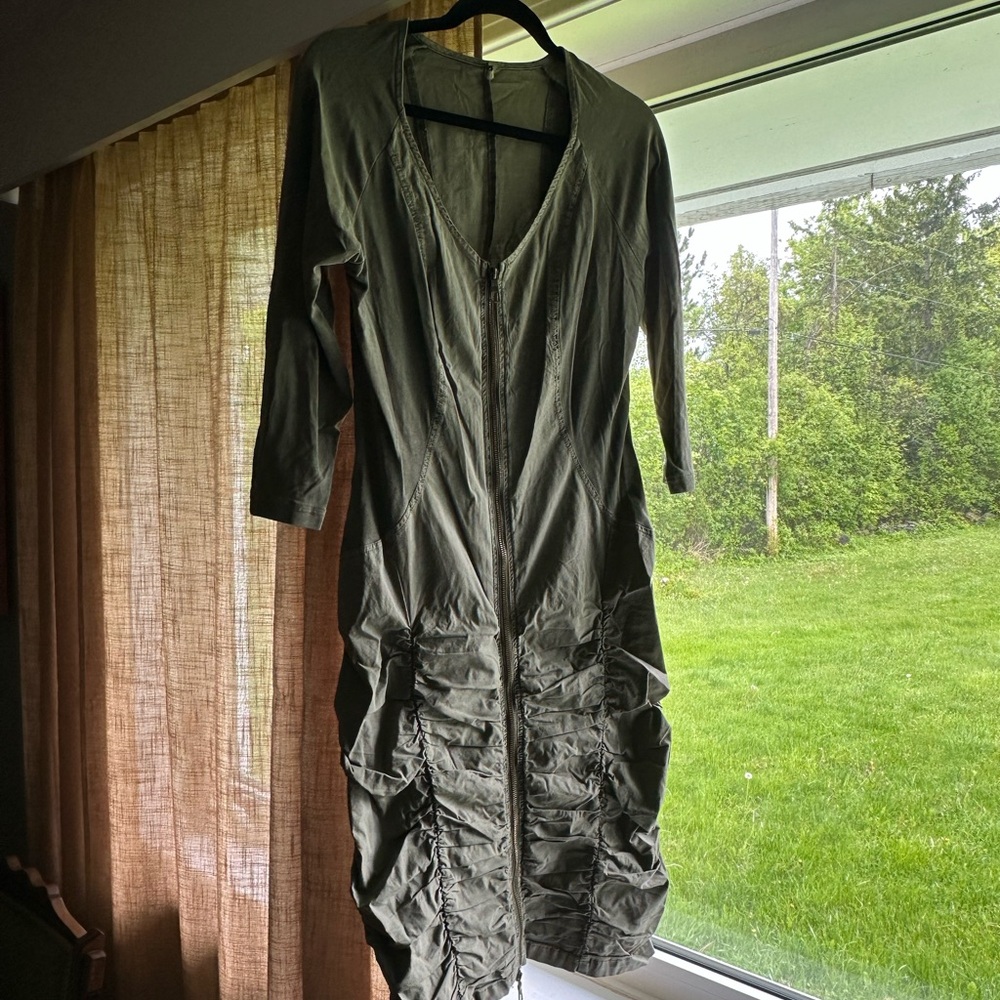 XCVI Sage Green Long Sleeve Dress